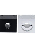 Black and silver Aluminum Block For 8mm Bore T8 Lead Screw Nut Housing Bracket Fits 3D Printer Parts side by side.