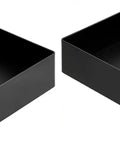 Rectangular Plastic Desk Organizer With Durable Storage Trays For Office Essentials And Pen Holder Keeps Stapler Tape Dispenser Clips And Other Small Gear In One Neat Spot Black Finish 9.4 X 6.7 X 2 Inches Pack Of 2
