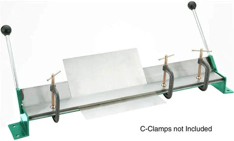 30 Inch Manual Sheet Metal Brake With Dual C Clamps Portable Steel Bender For Easy 0 To 90 Degree Bends Lightweight Gray Frame