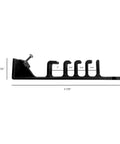Side view of 50 Pack TITAN Furring Strip Cable Stackers, black plastic, 3-7/8" long, for organizing low voltage wires.