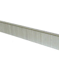 Heavy Duty 22 Gauge Fine Wire Upholstery Staples With A Half Eight Leg And Three Sixteen Crown Crafted From Solid Galvanized Steel To Knock Out Couch Repairs Effortlessly Includes A Massively Packed Ten Thousand Piece Box, shown in a row.