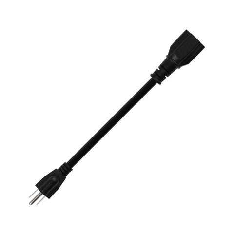 Plug Adapter Cable 14AWG 1-Foot NEMA 5-15P To 5-20R Converter UL Listed 15A 125V Household Power Cord heavy duty with black wire
