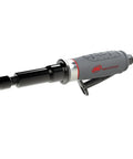 Rock Solid Quarter Inch Collet Air Die Grinder Delivers Badass 25000 RPM Output For Demanding Metal Jobs With Knockout Ergonomic Grip And Crisp Low Profile Throttle, gray design.