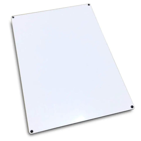 Dope Pearl White Aluminum Sublimation Blanks 200x300x0.65mm With 4 Drilled Holes Nameplates For Heat Transfer Press UV Printing 5 Pack