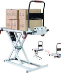 Heavy Duty Hydraulic Scissor Lift Table With Smooth Rolling Casters And One Button No Sweat Height Adjustment Up To Eighty Six Cm, lifting cardboard boxes.