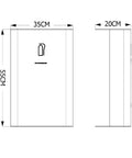 Heavy Duty Stainless Steel Fire Extinguisher Cabinet Built Different For Indoor Outdoor Wall Mount dimensions 35cm x 55cm x 20cm.