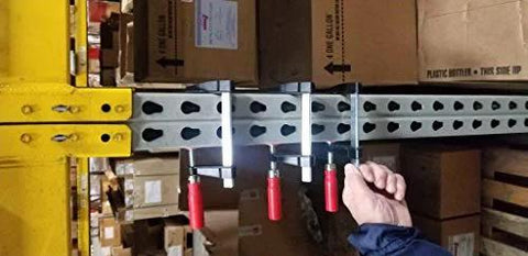 Heavy Duty General Purpose Clamp With Zinc Die Cast Jaws Delivers Up To 330 Pounds Of Clamping Power on metal shelf