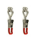 Beefy Sturdy 304 Stainless Steel Toggle Latch Clamp Set With Adjustable Quick Release, Heavy Duty, red handle