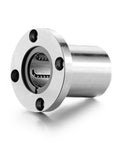 Round Flange Linear Bearings For 6 To 25mm Shafts, Rock Solid, Low Friction, Wear Resistant, Built Tough For CNC Machines, 3D Printers, And Linear Rails, Easy Mounting, Smooth Motion For Rod Shaft Guidance. Round flange bearing steel bearing for 6-25 mm shafts.