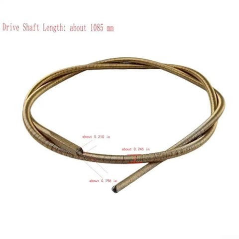 Replacement Drive Shaft For Porter Cable Sander 7800 7801 259385 with 1085mm flexible steel wire and measurements shown