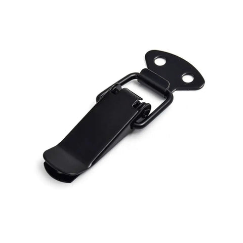 Built Tough Heavy Duty Steel Spring Loaded Toggle Latch Set for Cabinets and Wooden Boxes Black Catch Clamp Clips with Screws 4 Pcs