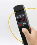 All In One Optical Fiber Identifier With Wave Respond For 800 1700 Nanometer Built In Visual Fault Locator And FTTH Tool in use.
