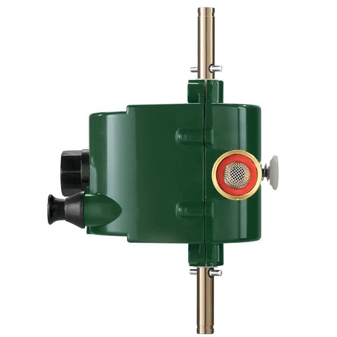 Traveling Sprinkler Motor Block And Back Wheels Replacement Kit, green motor block side view with connectors visible.