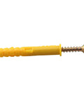 Heavy Duty 40Pcs M6x40mm Stainless Steel Wall Anchors And Screws Kit For Drywall With Expansion Bolts And Cross Tip Bits Great For Hanging Shelves Pictures And Curtain Rods Yellow, single yellow wall anchor with screw