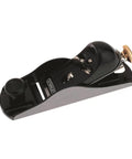 Hand Planer For Woodworking With Adjustable Depth Cutter And 21 Degree Angle, cast iron base, epoxy finish, side view