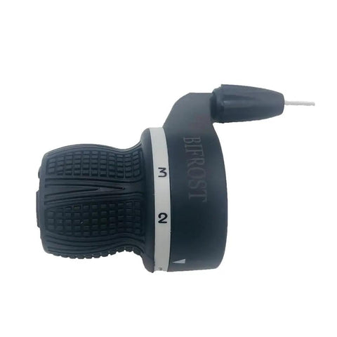 MTB Twist Shifter Set 3X6 Speed with Left Three Position Gear Shifter and Cable for 22.2mm Bars Shimano 18S Compatible Black