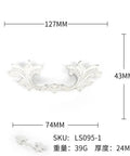 Antique European Style Cabinet Drawer Handle For Furniture with classic zinc alloy brass finish, smooth surface, dimensions labeled
