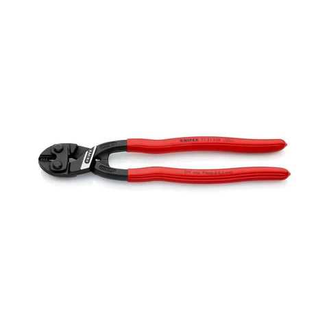 CoBolt Compact Bolt Cutter With Notched Blade, 10-Inch Heavy Duty Wire Cutter with red handles on white background