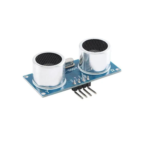 Front view of 5-Pack HC SR04 Ultrasonic Ranging Module Plus with UART I2C and 1-Wire Support, 2.8V-5.5V Trigger and Echo, 4M Range