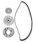 High Performance Water Pump Pulley Kit With Long Gilmer Belt Drive Made From Lightweight Billet Aluminum For Small Block Chevy 287 SBC Engines, pulley and belt set
