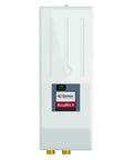 Hella Fast Electric Tankless Water Heater Boils Instant Hot Water At 2.5 Gpm With A Sleek 277V 4.1Kw Design front view showing digital display.