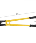 Heavy Duty 24 Inch Bolt Cutter With Forged Hardened Jaws And Ergonomic Soft Grip Handles Built To Be A Real Workhorse For Cutting Bolts Chains Padlocks Rods Wire Fence And Other Tough Metals In Rust Resistant Steel