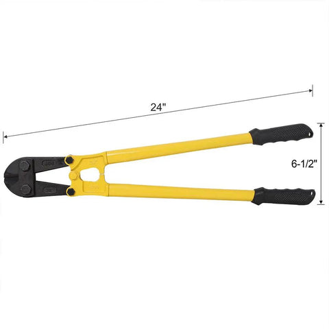 Heavy Duty 24 Inch Bolt Cutter With Forged Hardened Jaws And Ergonomic Soft Grip Handles Built To Be A Real Workhorse For Cutting Bolts Chains Padlocks Rods Wire Fence And Other Tough Metals In Rust Resistant Steel