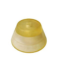Waterjet splash guard cap, yellow translucent silicone, for waterjet cutting head