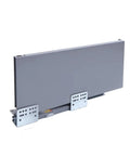 Gray undermount drawer slides rail for soft close cabinets, slick slim tandem design, hidden install, 216mm high, durable accessory.