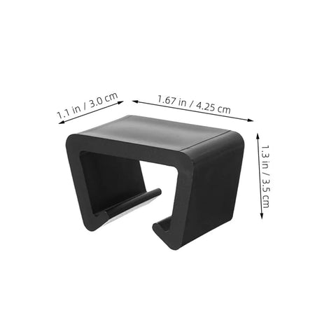10 Pack Patio Sofa Clamps For Sectional Wicker Outdoor Couches Plastic Fasteners Modular Clip with dimensions shown.