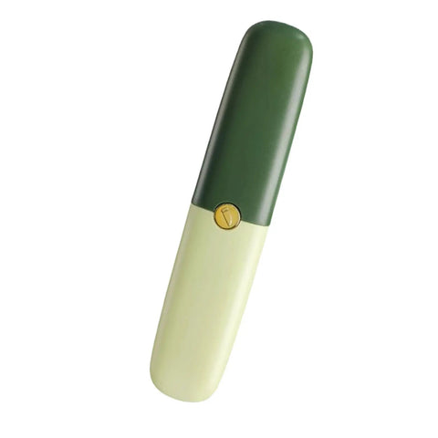 Stainless Steel Fruit Peeling Knife With Double Head For Kitchen And Outdoor Use Portable Peeler with Green Handle and Case