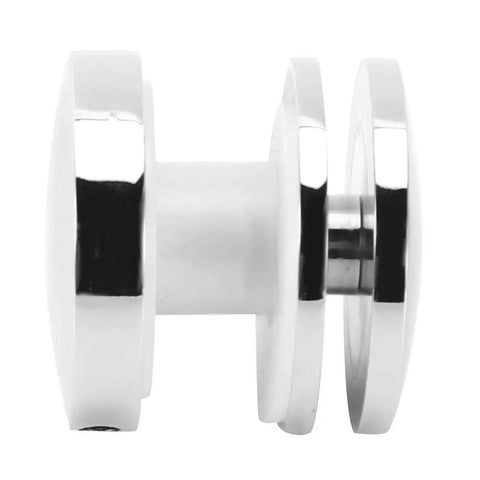 Heavy Duty Frameless Shower Door Latch With No Sweat Bolt Setup Smooth Glass Security Lock For Bathroom Sliding Gates and Interior Panels, chrome finish.