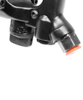Close-up of Tough As Nails 1 Inch Air Impact Wrench handle with left hand grip and exhaust port.