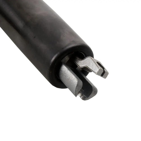 Close-up view of Heavy Duty Rotating Cable Actuator Gas Lift Cylinder For Mirra Embody Setu Office Chairs, metal actuator detail