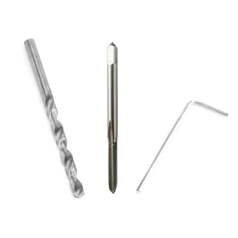 30 Piece Metric Thread Repair Kit With Threaded Inserts And Installation Tool For M3 M4 M7 M9 M11 Helicoil Style Coils Restore Damaged Tapped Holes In Soft Metals And Prevent Wear Pro Grade DIY Ready showing drill and tap tools