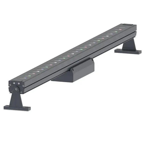 Westgate 36W RGBW LED Linear Flood Light with black housing and adjustable mount, showcasing multiple color selections.