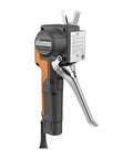 NAVAC NEF6LM BreakFree power flaring tool, side view, cordless handheld with orange/black body.