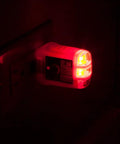 Voltage Test Kit With Clamp Meter And Leads, plug-in tester glowing red during continuity test