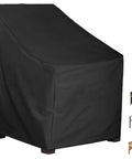 UV Proof Waterproof Outdoor Furniture Cover For 24L x 24W x 36H Black over patio chairs