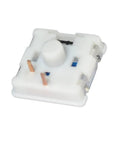 Low Profile Blue Mechanical Keyboard Switches 30 Pack For Hot Swap Keyboards Clicky And Tactile Feedback 1.2mm Actuation 3.0mm Travel 50gf Force MX Style Stem Backlit Ready Ideal For Custom Builds And Redragon Boards white low-profile keyboard switch close-up