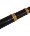 Black And Gold Collapsible Telescope Costume Prop For Theater And Cosplay, Extends From 7 Inch Closed To 12.5 Inch Open, Plastic Build With Realistic Pirate Style Look For Dress Up, Stage Performances, And Costumes For Teens 14 And Up.