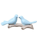 Chic Five Hook Wall Mounted Coat Rack With A Cool Blue Bird Vibe, featuring two playful blue birds on a branch.
