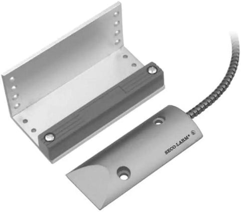 Overhead Door Magnetic Contact Sensor For Large Doors And Gates, No NC Switch, 2.75 Inch Gap, 24 Inch Armored Wire Leads, Weatherproof