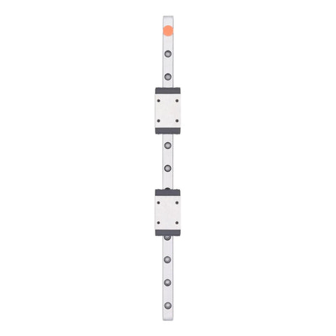 Beefy Linear Rail Guide With Four Point Contact Design For CNC, 3D Printer And Engraving Machines And Automation Equipment, Premium Bearing Steel Slider For Ultra High Rigidity And Smooth Motion, 100mm Travel, front view