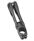 Adjustable Bike Stem Riser 145mm Universal 31.8mm And 25.4mm Clamp shown in black CNC aluminum with tilt adjustment