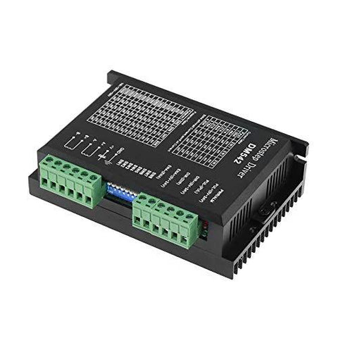 CNC DM542 microstep driver module in black housing with green terminal blocks