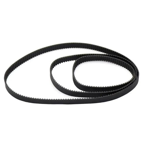 Super Cool GT2 Closed Loop Timing Belt 6mm Pulley Drive Synchronous Syncbelt For 3D Printer, CNC, And Robotics With Abrasion Resistant Durable Flex Performance In 280 Millimeter Size, showing a flexible belt in a looped shape.