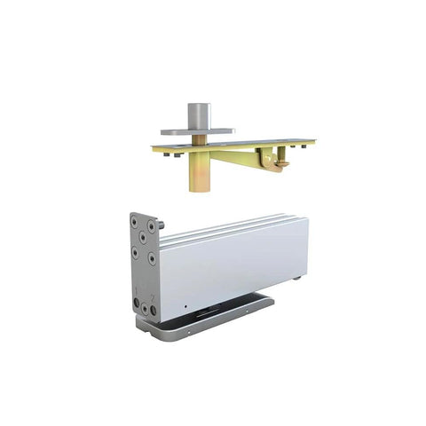 Pivot hinge hardware kit for 36 In By 84 In Full Lite Opaque Frosted Glass Interior Pivot Door With Black Steel Frame
