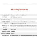 Product parameters of No Stress Six Tray Stainless Steel Food Dehydrator Machine for Fruits, Vegetables, Beef Jerky, Snacks, and Herbs.