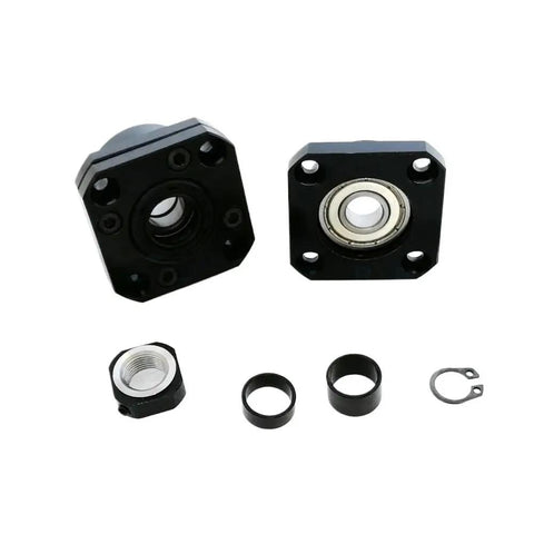 High Performance 3205 Ball Screw Assembly For CNC Router Projects Boasting A Bulletproof Double Ball Nut Pair Plus FK25 And FF25 End Supports For Slick 1450mm Tracking, featuring black end supports and coupler parts.
